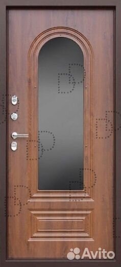 Уличная металлическая дверь со стеклом DD-179