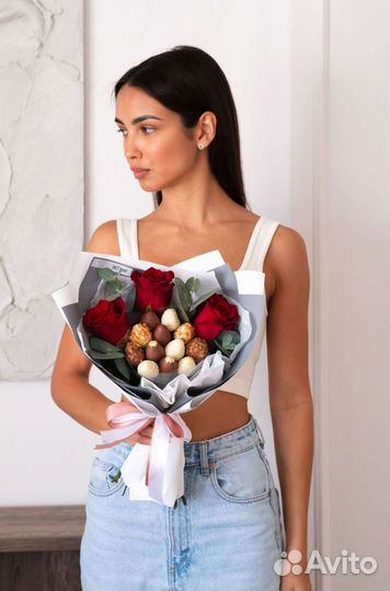 Букеты из клубники в шоколаде