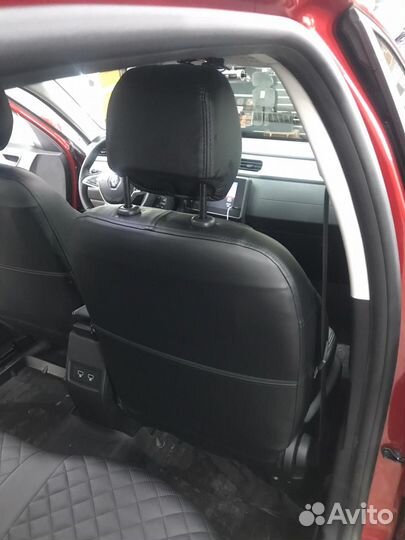 Чехлы Renault Arkana Экокожа ромб Автопилот