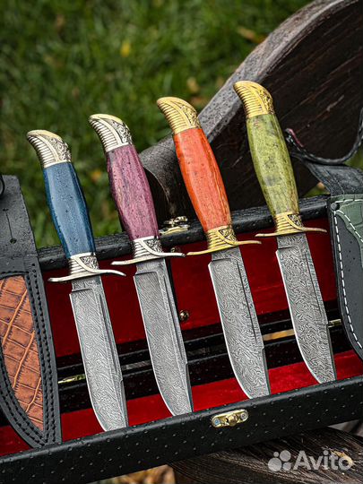 Нож финка из дамасской стали
