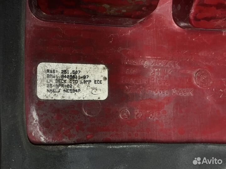 BMW X5 E53 фонарь внутренний левый
