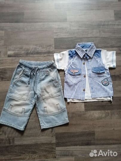 Костюм шорты и рубашка