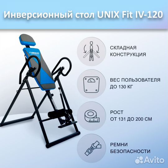 Инверсионный стол unix Fit IV-120 арт.120и.218