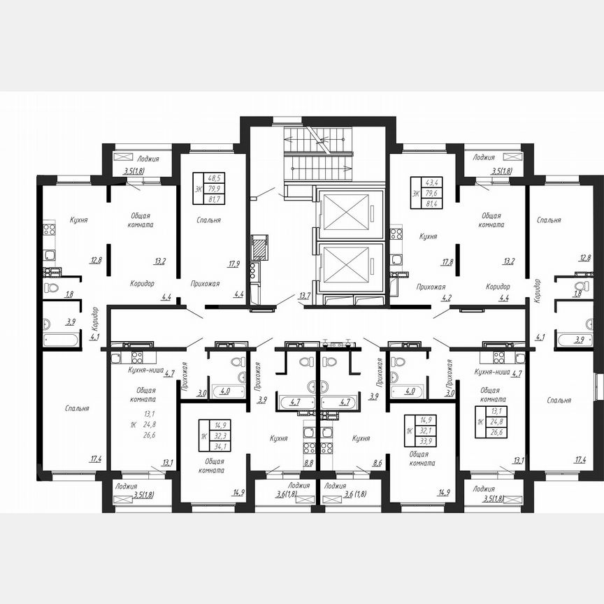 Квартира-студия, 26,6 м², 6/17 эт.