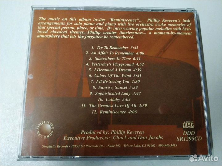 Phillip Keveren piano CD USA relax music