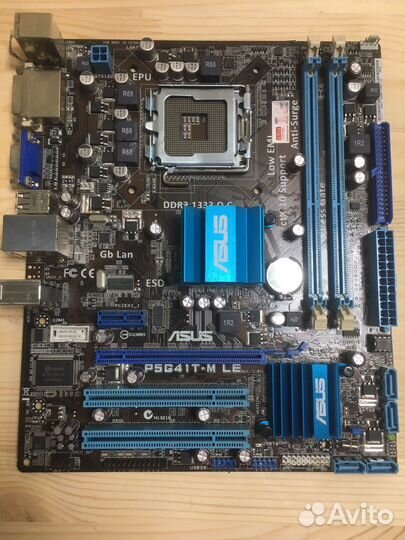 Материнская плата 775 asus P5G41T-M LE без планки