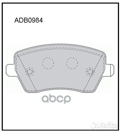 Колодки тормозные дисковые перед LCV ADB098