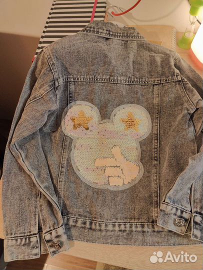 Джинсовая куртка для девочки 140 см