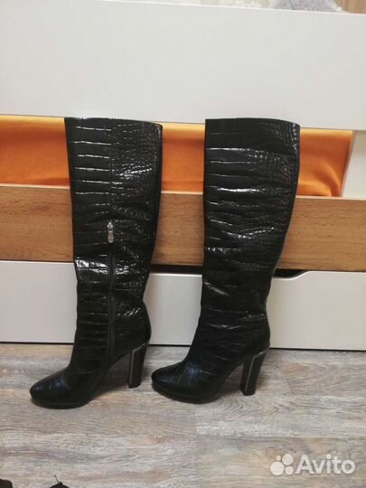 Сапоги осень весна женские 38 натуральная кожа