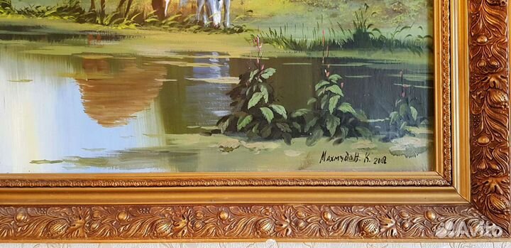 Картина маслом в интерьер на холсте пейзаж