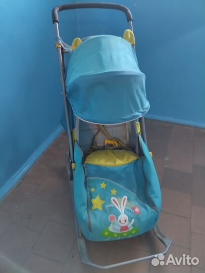 Детские санки коляска бу