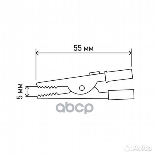Зажим «крокодил» 5 А 55 мм rexant 160006 rexant