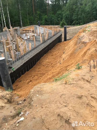 Фундамент, лента бетонная, блоки фбс, забор