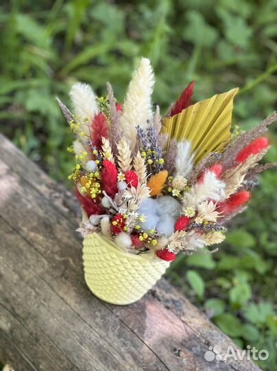 Композиция из сухоцветов на 1 сентября