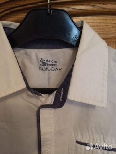 Рубашка белая для мальчика 100 хлопок