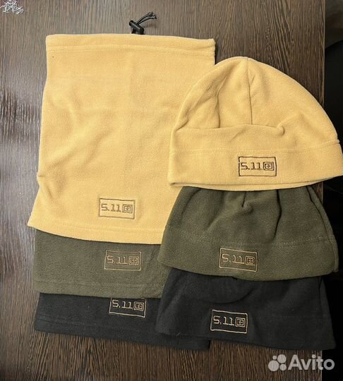 Флисовые шарф труба + шапка 5.11