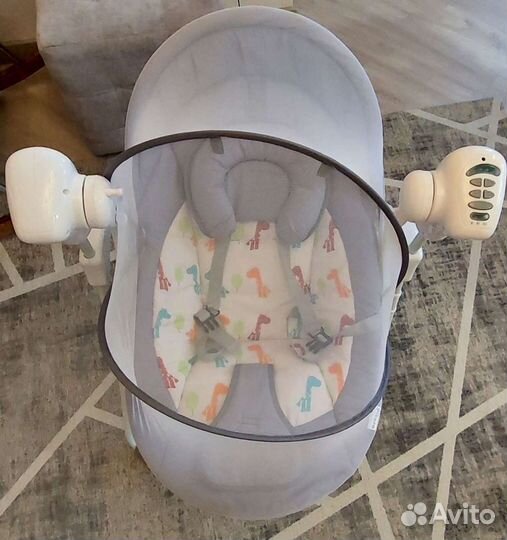 Детские электронные качели шезлонг