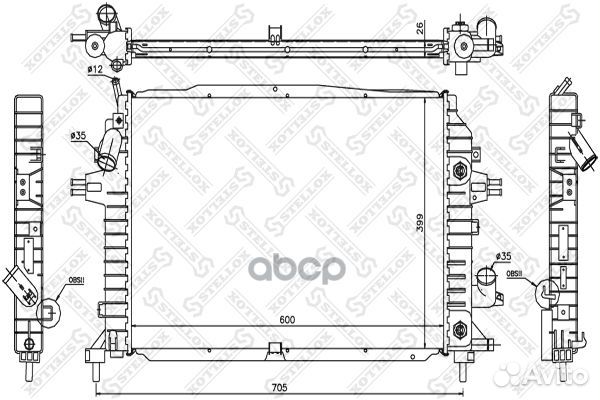 Радиаторы сист.охлажденияstellox 1025405SX Ste
