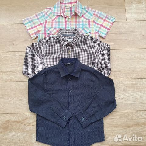 Рубашки для мальчика 104-110, 116-122