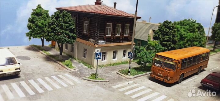 Макет - диорама «провинциальные улицы 97г» 1/87