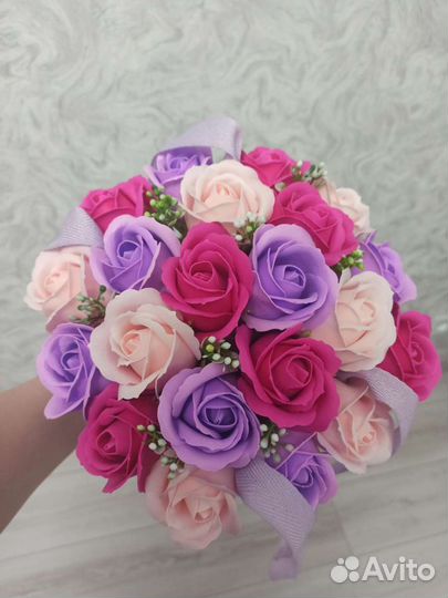 Букет из мыльных роз для мамы