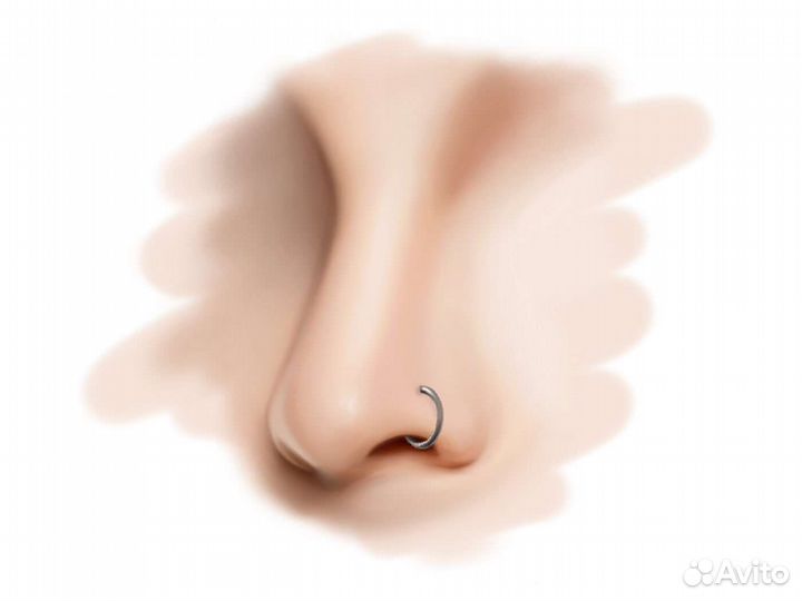 Пирсинг в нос кольцо