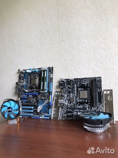 Материнская плата с процессором и памятью AM4 1156