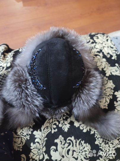 Шапка ушанка чернобурка