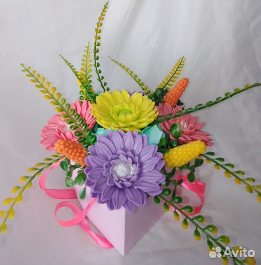 Букет из мыла ручной работы