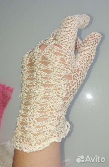 Эксклюзивные Вязаные перчатки ручной работы (выс)