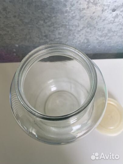 Банка стеклянная 5 и 2,5л, широкое горло, крышка