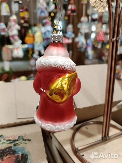 Елочная игрушка Дед Мороз Элита украшение стекло