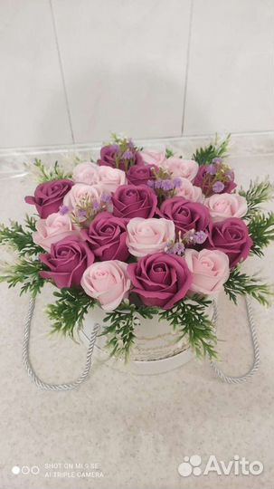 Букет из мыльных роз