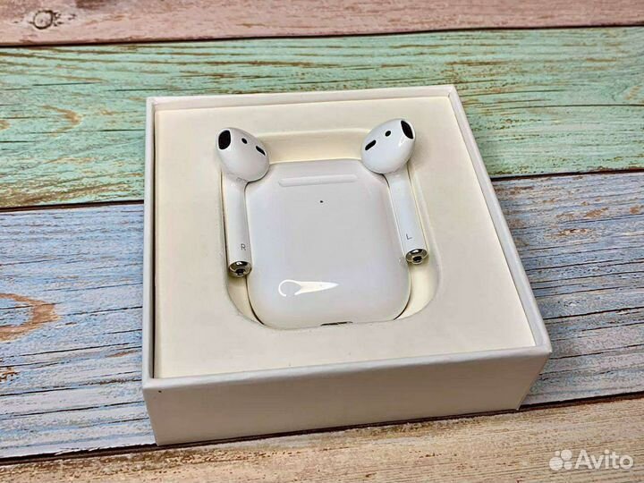 AirPods 2 + чехол в подарок Ориг микрофон