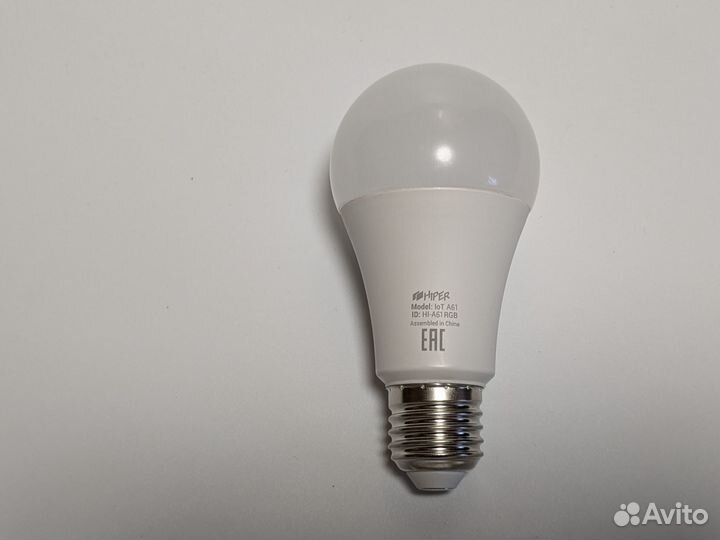 Умная цветная LED лампочка hiper IoT A61 RGB