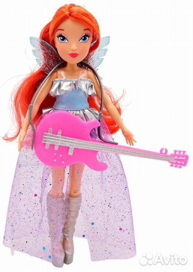 Шарнирная кукла Winx Club Rock Блум с крыльями и а