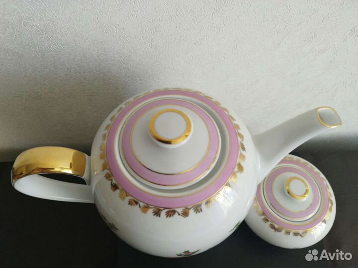Чайник и сахарница фарфор ГДР Uhlstadt