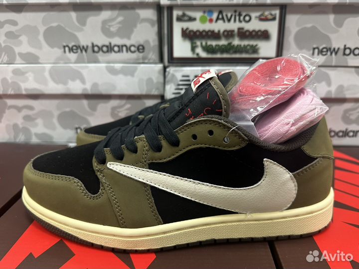 Кроссовки Nike air jordan 1 low travis scott Mocha