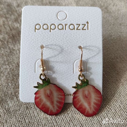 Серьги фрукты, ягоды