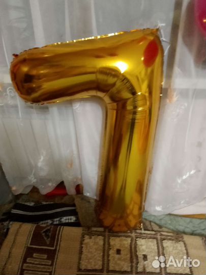 Шарик фольга цифра 7