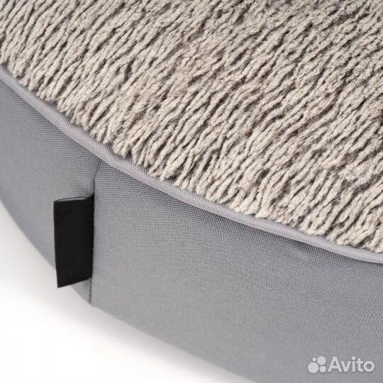 Лежанка для животных круглая коричневая/серая