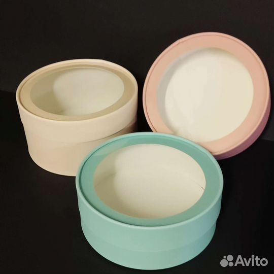 Круглые коробочки подарочные