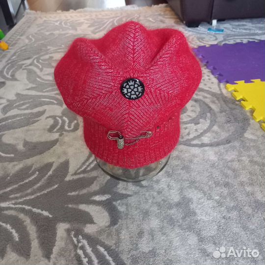 Шапка женская зимняя, вязанная