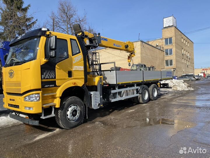 Бортовой грузовик FAW 3250 с КМУ XCMG, 2024