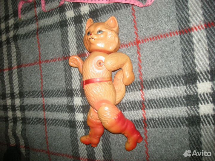 Кукла из целлулоида игрушка кот в сапогах