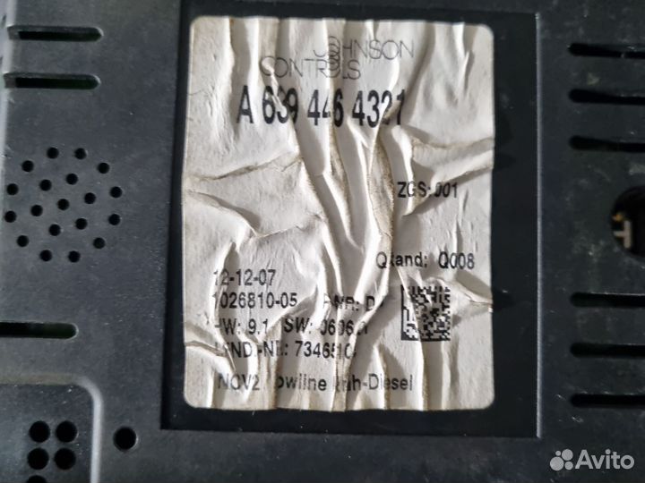 Щиток мерседес вито w639