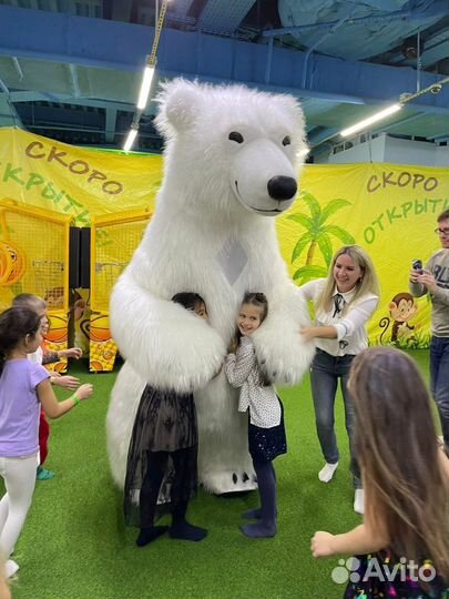 Белый мишка ростовая кукла / Реальная цена