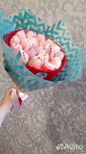 Букет из зефирных цветов, сладкий подарок