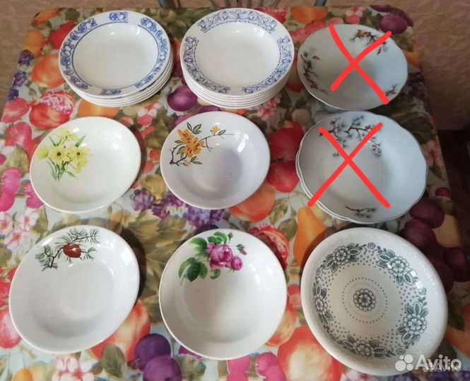 Тарелки суповые под второе чайные