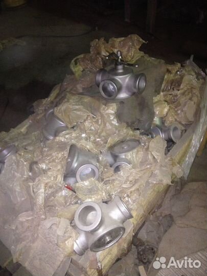 Кран молочный трёхходовой Д50 нерж новый и бу